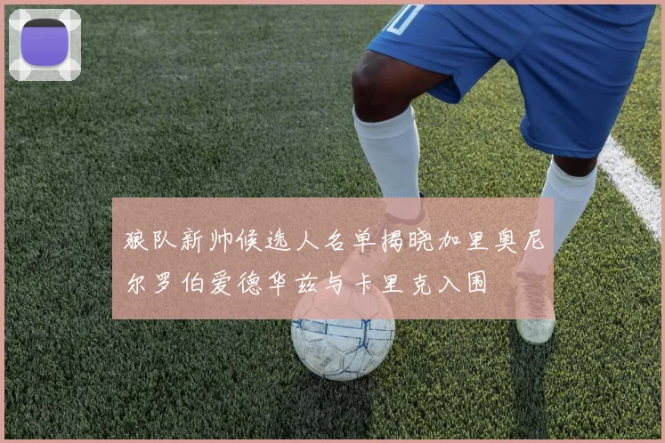 狼队新帅候选人名单揭晓加里奥尼尔罗伯爱德华兹与卡里克入围